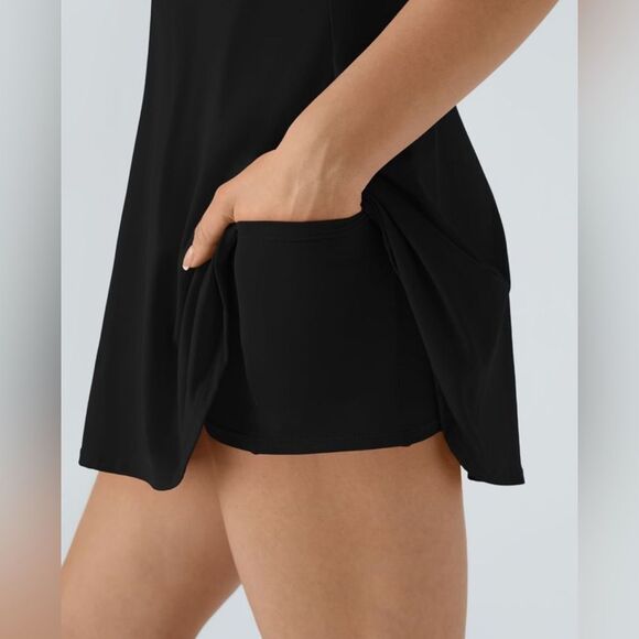 Halara Backless Twisted Active Dress black size MEDIUM - Picture 3 of 5